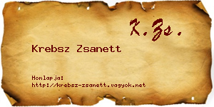 Krebsz Zsanett névjegykártya