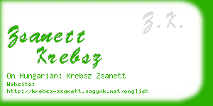 zsanett krebsz business card